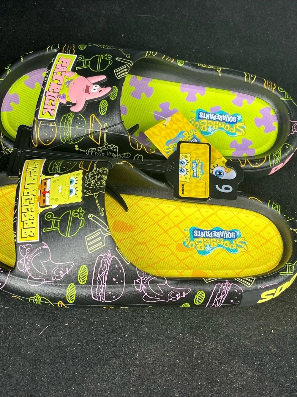 Ground Up SpongeBob SquarePants Patrick Star Men’s Slide Sandals Slip On Size 9